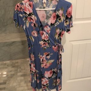 Floral wrap dress
